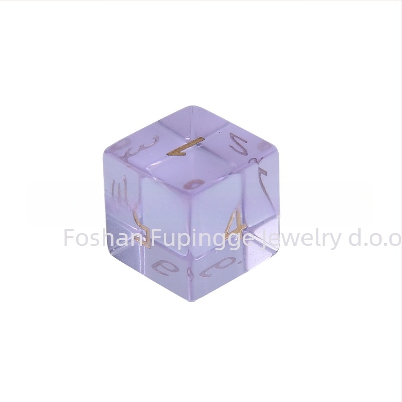 Wowu set D20 kockica od sintetičkog kristala, stil s pravim kutem, 1 kutija, za D&D i društvene igre