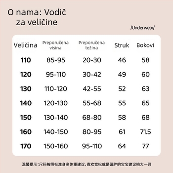 Dječje pamučne bokserice za djevojčice, set od 4 komada, antibakterijske 10a, 95% pamuk, za uzrast 8+ (visina preko 140 cm)