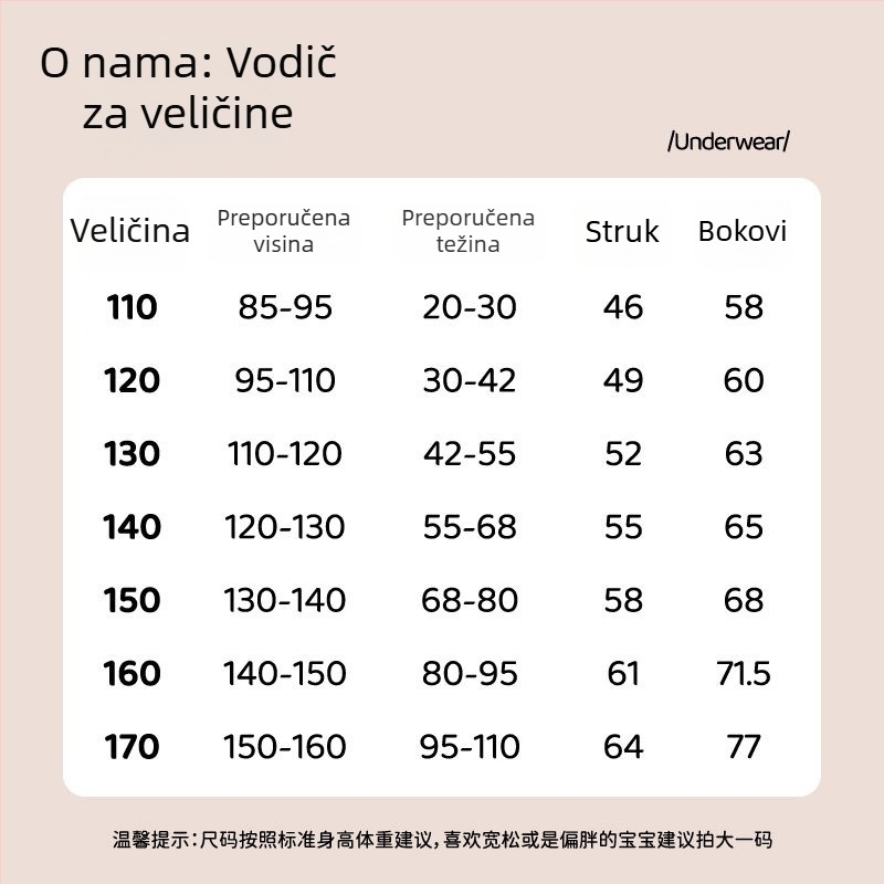 Dječje pamučne bokserice za djevojčice, set od 4 komada, antibakterijske 10a, 95% pamuk, za uzrast 8+ (visina preko 140 cm)