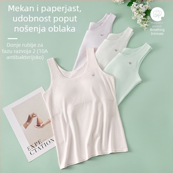 Sutien u stilu veste za djevojčice u razdoblju razvoja, 10–14 godina, drugi stupanj, puna cupa, pamuk podstava