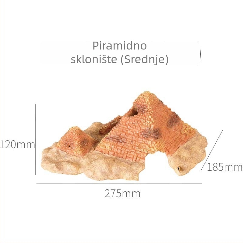 Kamenita kućica za penjače kućne ljubimce – terarij dekor od smole, stil stijena, namjena: skrivanje i opuštanje, težina 0,4 kg, pakiranje 24 komada