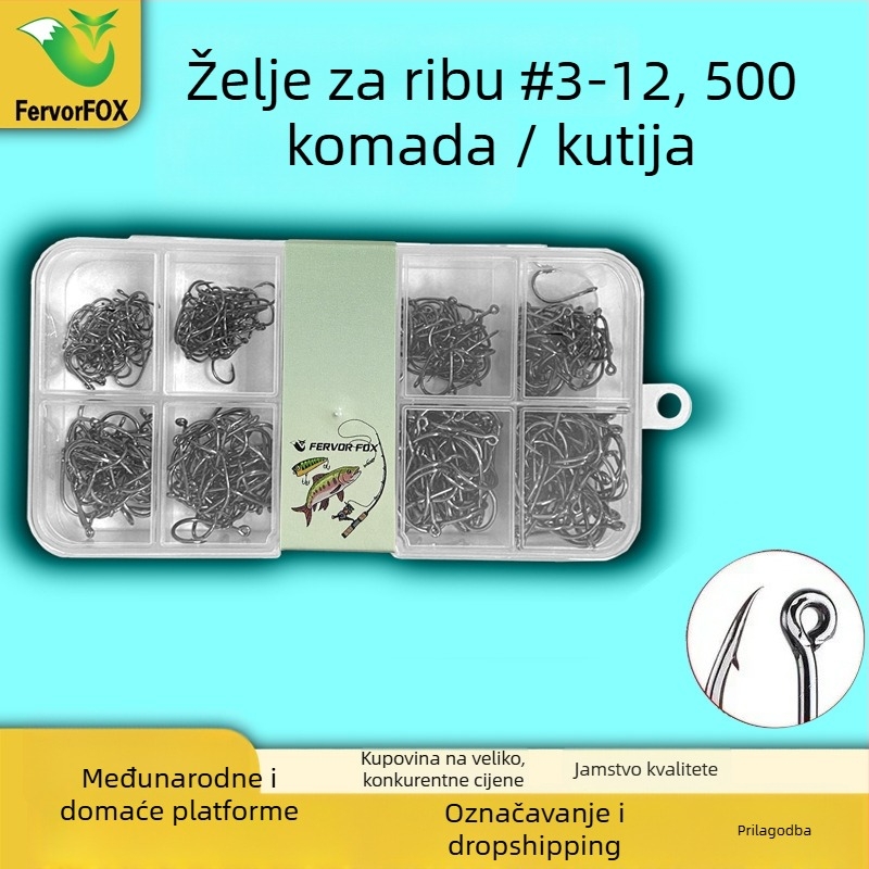 Ferovrfox udica, sky hook, broj 3, za jezerski ribolov, visoka čvrstoća