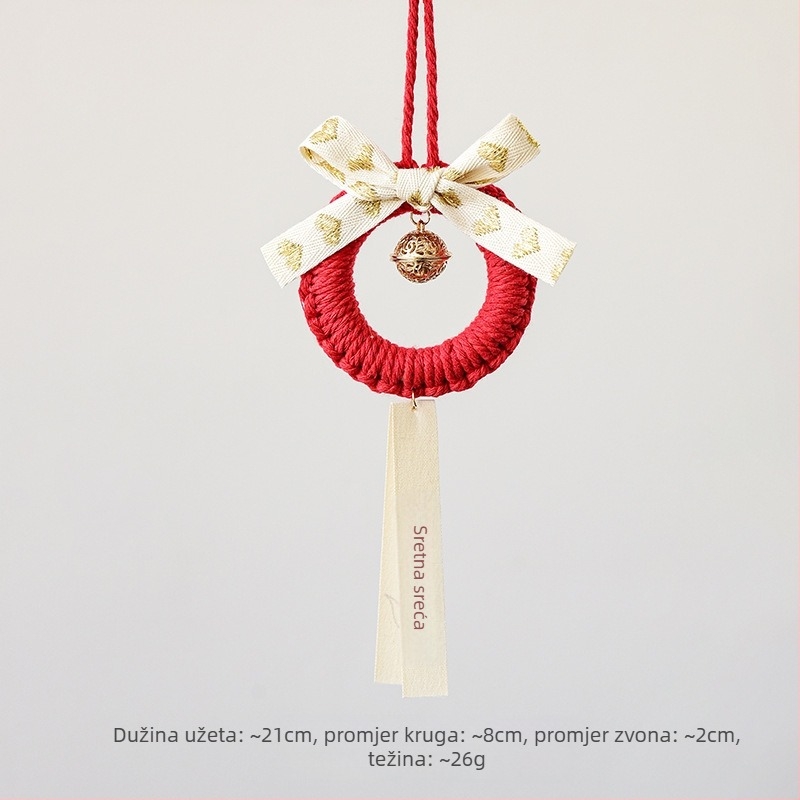 Nuchi ukrasni zvončić za Novu godinu s blagoslovnim znakom i zodijakalnim motivom, mini visi privjesak za proljetni festival
