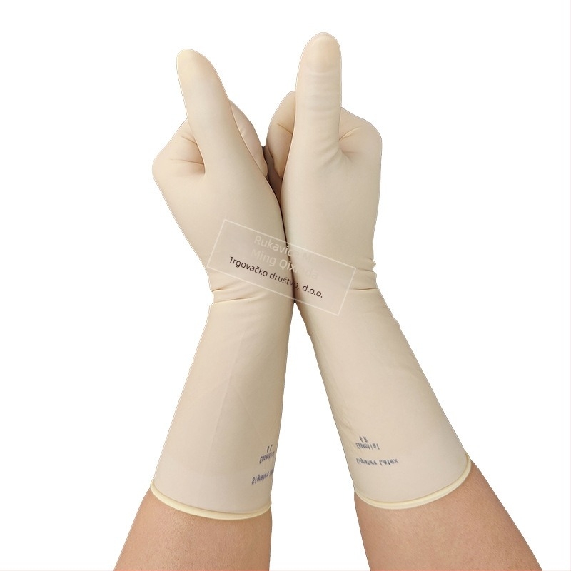 Jednokratne debele lateks rukavice, ambidextrne, 25 parova (materijal: latex; debljina: debela; dizajn: ambidextni; količina: 25 parova)
