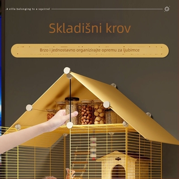 Kavez za činčilu, nehrđajući čelik, 3-eta platforma, model F98S57777S565T