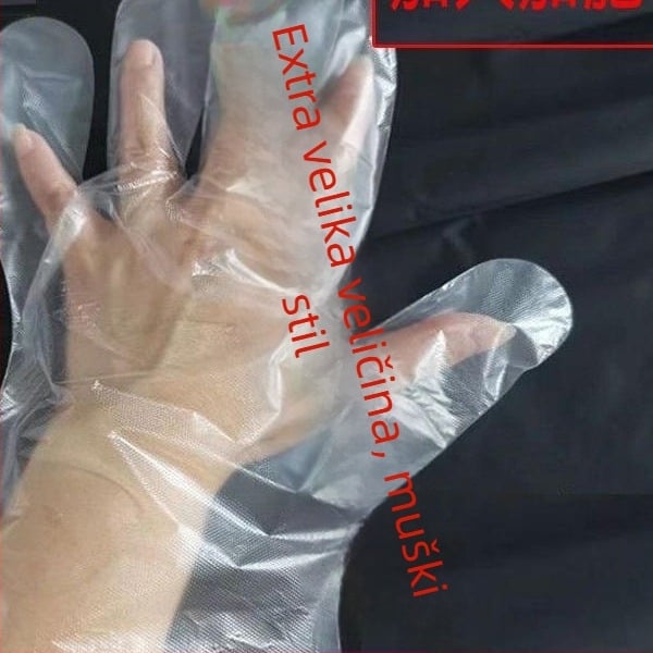 Jednokratne plastične rukavice, deblje, otporne na habanje, pakirane pojedinačno