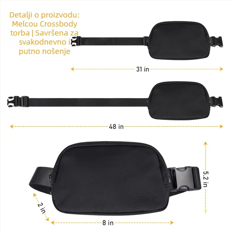 Sportska torbica za pojas s zaštitom od krađe, MELCOU, unisex, poliester, outdoor sportovi, ljeto 2023.