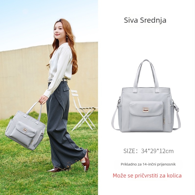 Najlon torba za fitness – joga tote s crossbody dizajnom, kapacitet 20–35 L, vodootporna, pretinac za prijenosno računalo