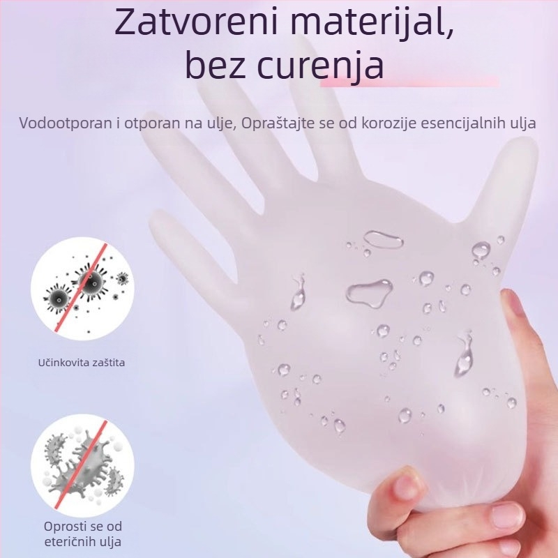 Jednokratne masazne rukavice PVC, protuklizne, proziran uzorak, debljina do 0.05 mm, Yingke model