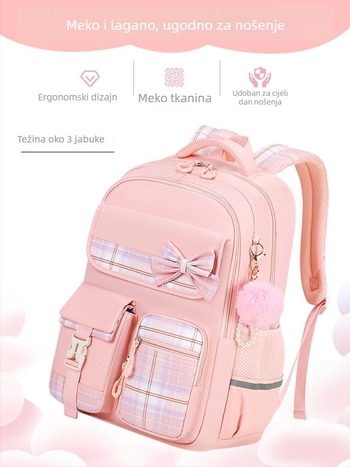Unisex školska torba od Oxford materijala, velika kapaciteta, vodootporna, zaštita kralježnice, zakrivljene naramenice
