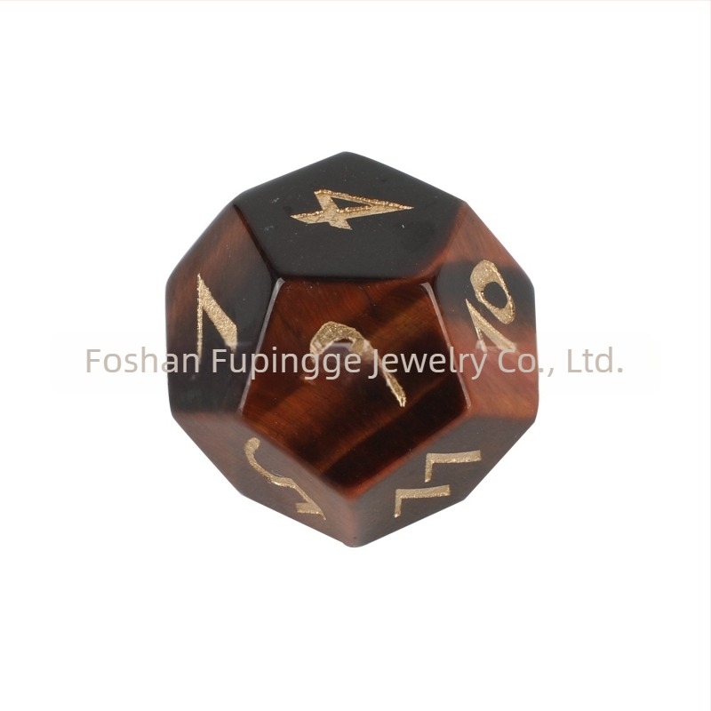 Kocke za Dungeons & Dragons, prirodni kristalni kamen, 20 stran, pravokutni dizajn, kutija s 1 kockom
