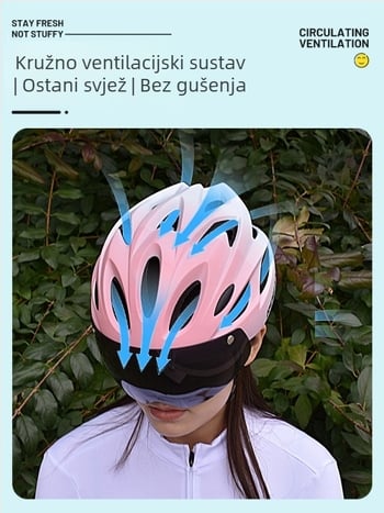 Kaciga za biciklizam, PC+EPS materijal, polukružna kaciga, unisex, odrasli, za bicikl