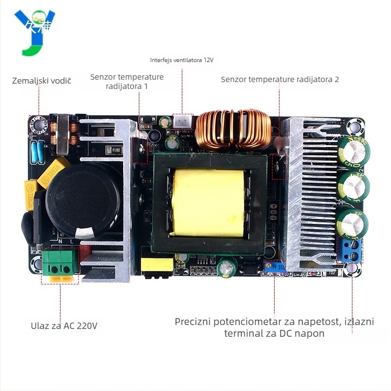 Preklopno napajanje 350W, izlazi 24/36/48V, ulaz 220V AC, 10A, podesivo
