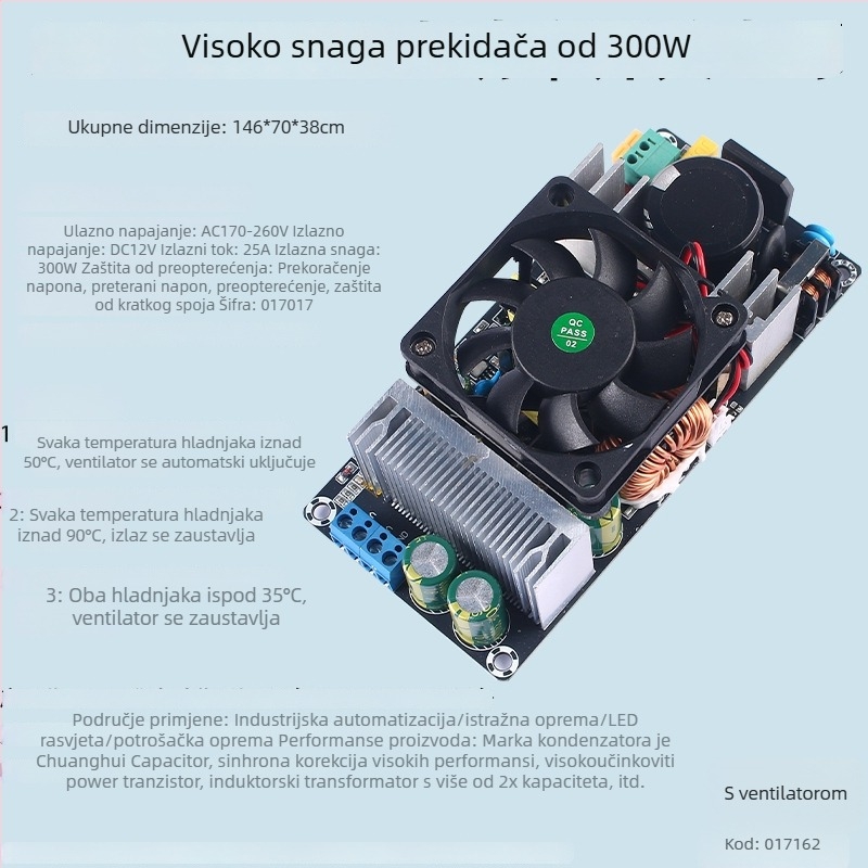 Preklopno napajanje 350W, izlazi 24/36/48V, ulaz 220V AC, 10A, podesivo