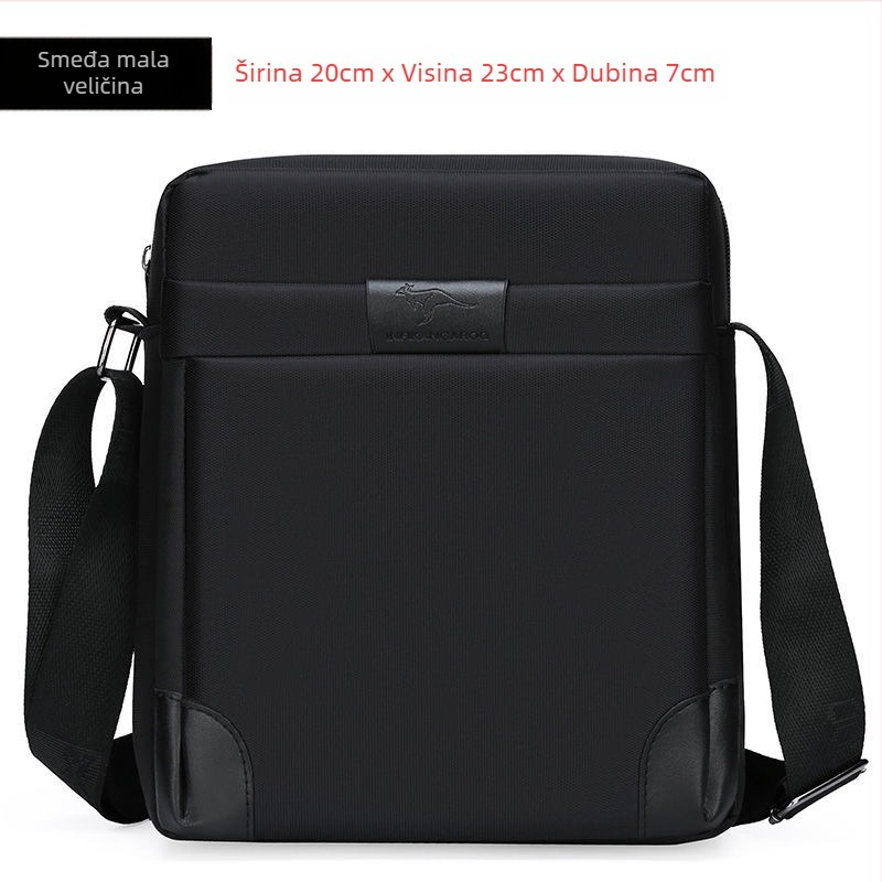 Muška crossbody torba, lagana, gradski stil, vodootporna oksford tkanina, INFIKANGAROO