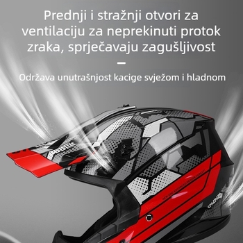 DOT off-road kaciga za planinski bicikl, kaciga s punim licem za downhill utrke, s uklonjivom unutrašnjosti