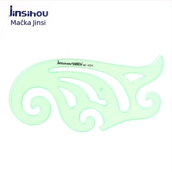 Šablonsko ravnalo za crtanje – šablone za krugove i elipse, dvostruka skala, plastika, model 4309