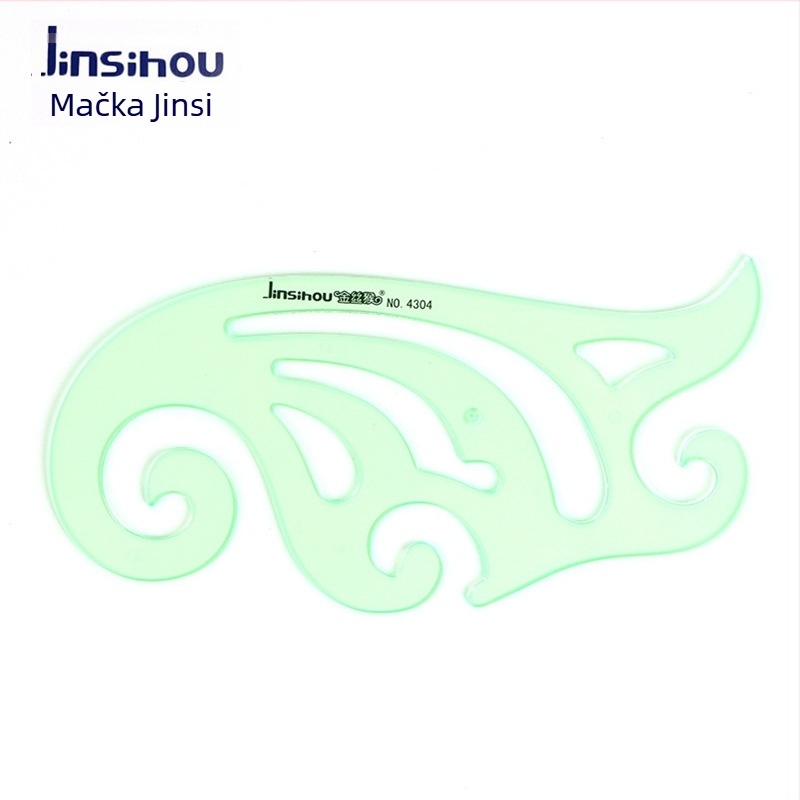 Šablonsko ravnalo za crtanje – šablone za krugove i elipse, dvostruka skala, plastika, model 4309