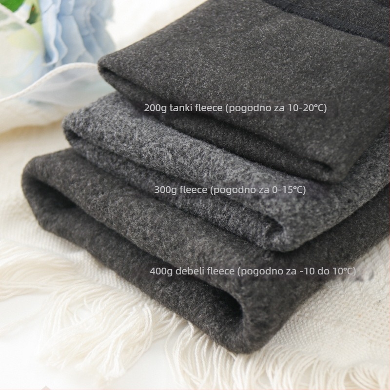 Sve-u-jednom termo leggings s fleece podstavom, debele, pamuk-elastan smjesa, visoka elastičnost, duljina 9/10