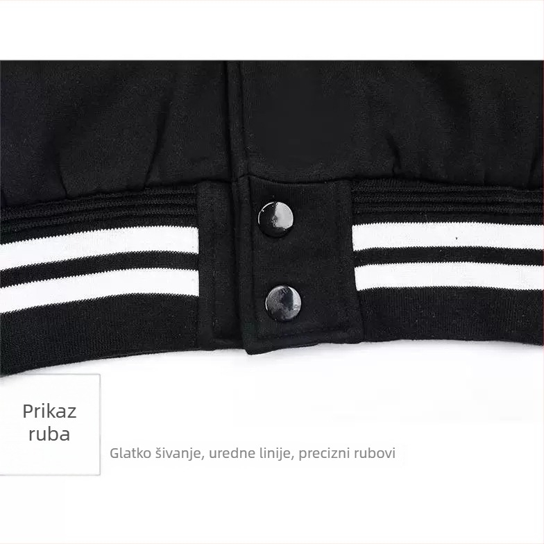 Muška baseball jakna s color-block dizajnom, High Street stil, ovratnik crewneck, jednostruka kopča, opuštena silueta