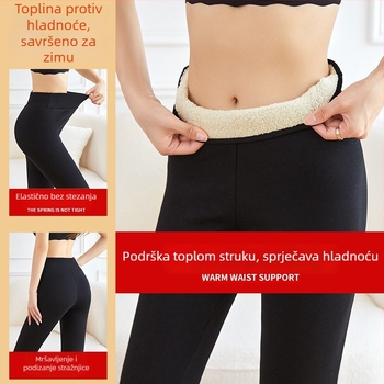 Ženske termo gaćice s Chenille podstavom – ultra debeli, visoka elastičnost, mješavina pamuka i spandeksa, motiv pejzaža