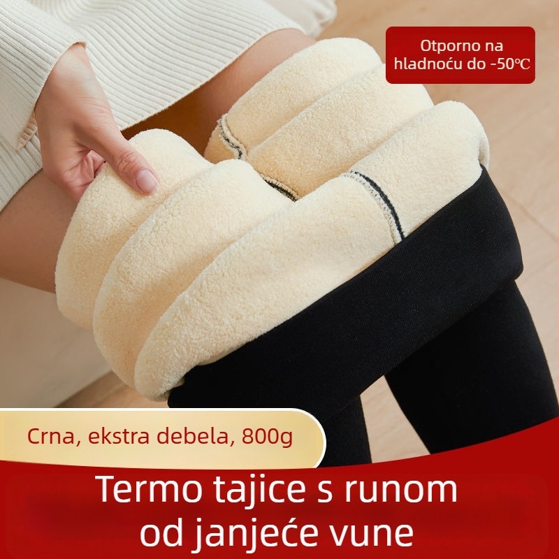Ženske termo gaćice s Chenille podstavom – ultra debeli, visoka elastičnost, mješavina pamuka i spandeksa, motiv pejzaža