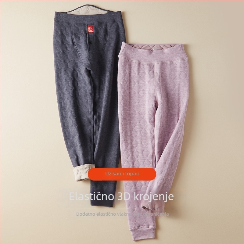 Unisex vunene hlače s fleece podstavom za zimu, trostruka izolacija, izuzetno debele 501–600 g/m²
