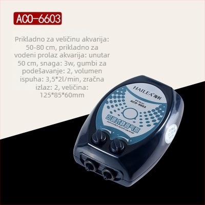 Haili pumpa za kisik u akvariju ACO5503/6603/9610 tiho aerator