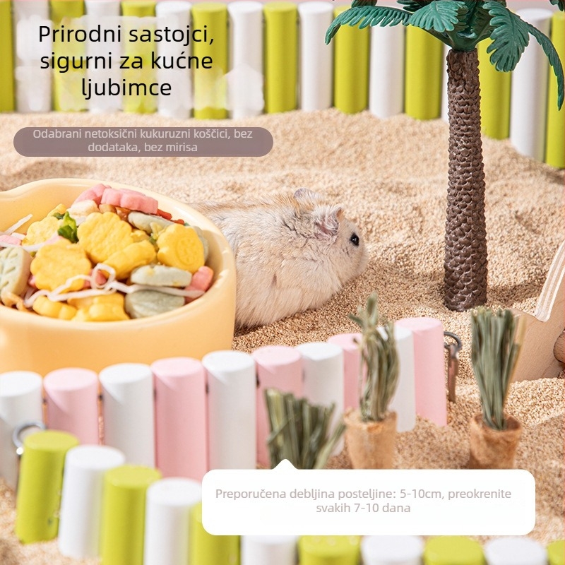 Podloga za hrčke od kukurice – bez prašine, upija mirise, visoka apsorpcija; za hrčke i male glodavce. Marka Chengxi, Porijeklo Shandong