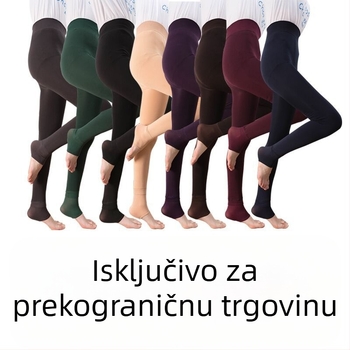 Baršunaste legginse s dizanjem stražnjice, debeli pantihose od poliestera, sadržaj poliestera 50%