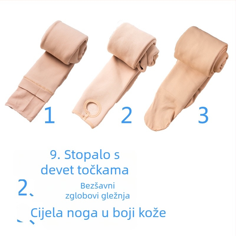 Baršunaste legginse s dizanjem stražnjice, debeli pantihose od poliestera, sadržaj poliestera 50%