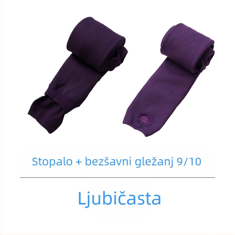 Baršunaste legginse s dizanjem stražnjice, debeli pantihose od poliestera, sadržaj poliestera 50%