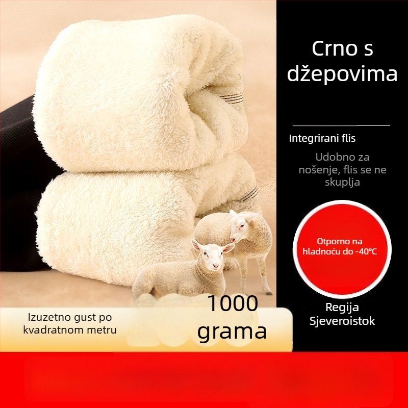 Ženske all-in-one hlače, pamuk-poliester tkanina, osnovni stil, srednja debljina, prozračan, širok kroj, zima 2025