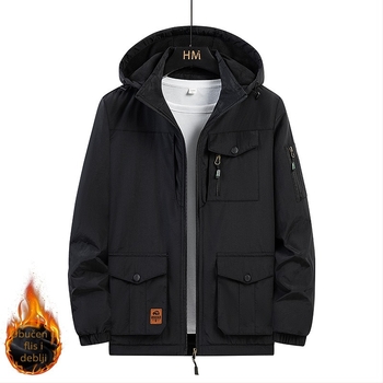 Muška jakna s odvojivom kapuljom, fleece podstava, zatvaranje na zip, zimska jakna