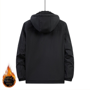 Muška jakna s odvojivom kapuljom, fleece podstava, zatvaranje na zip, zimska jakna