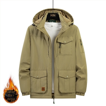 Muška jakna s odvojivom kapuljom, fleece podstava, zatvaranje na zip, zimska jakna