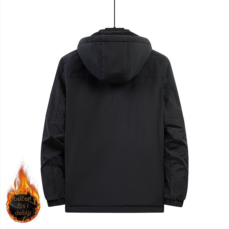Muška jakna s odvojivom kapuljom, fleece podstava, zatvaranje na zip, zimska jakna