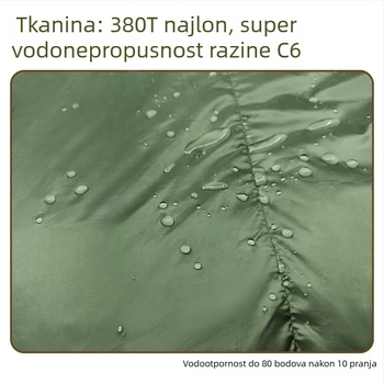 Spavaća vreća s perjem za odrasle - punilo od guščjeg perja, Ripstop najlon, oblik omotnice, -30°C