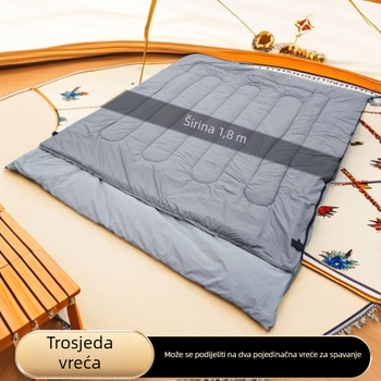 3-osobna spavaća vreća za sve sezone, spojiva i otporna na prljavštinu, za odrasle