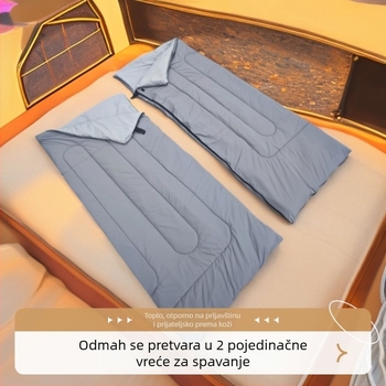 3-osobna spavaća vreća za sve sezone, spojiva i otporna na prljavštinu, za odrasle