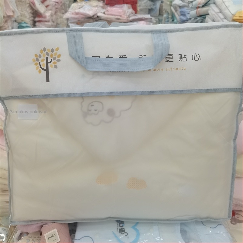 Dječja deka s 400 g pamuk punila, čisti pamuk 95%+, jesen-zima, za novorođenčad 0–1 godina, uzorak: crtani