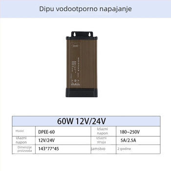 LED napajanje za vanjsku reklamu, vodootporan, s preklopnim napajanjem, 60-700 W, IP44, učinkovitost 86%