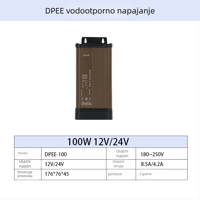 LED napajanje za vanjsku reklamu, vodootporan, s preklopnim napajanjem, 60-700 W, IP44, učinkovitost 86%