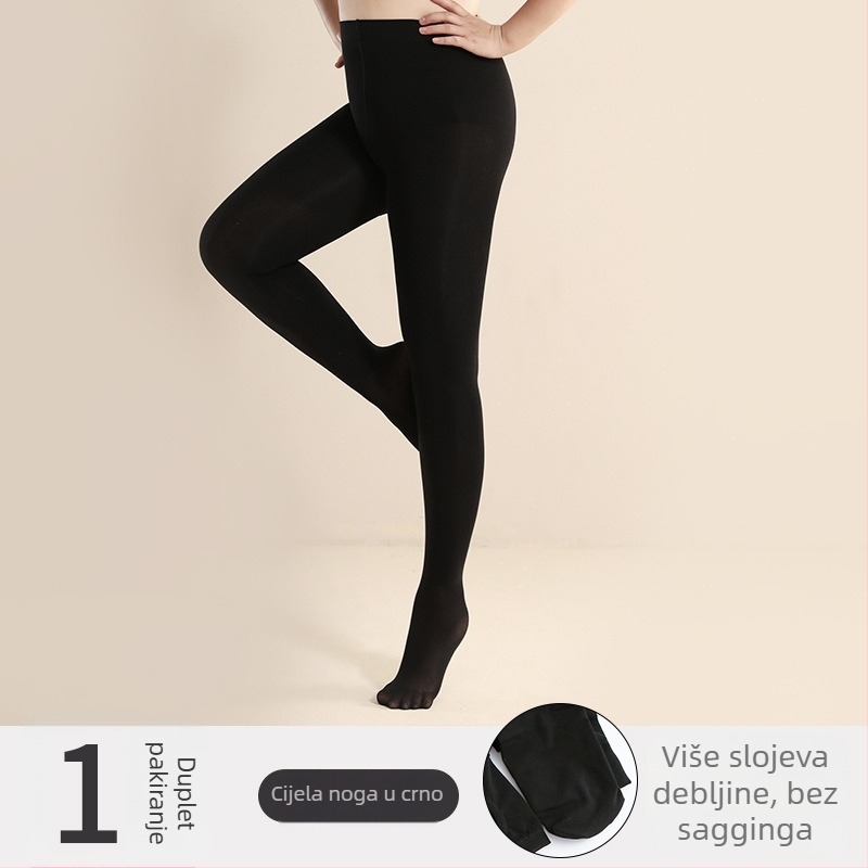 Najlon tajice s efektom golih nogu, jednake boje, s flekso unutrašnjom i debelom konstrukcijom, pune dužine; podižu stražnjicu, zadržavaju toplinu, upijaju znoj.