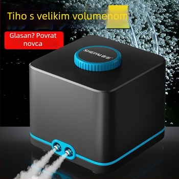 Pumpa za oksigen s promjenjivom frekvencijom, izuzetno tiha, kompaktni kućni model, visok protok zraka za akvarij