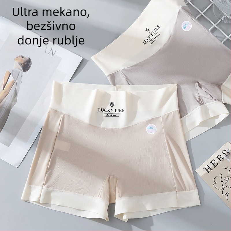 Ženske sigurnosne šortse za donje rublje – Ice Silk pletene, srednji pojas, Nylon 78% s podstavom od viskoze