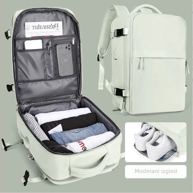 Putni ruksak, unisex, 36-55L, 16-inčni prijenosnik, Oxford tkanina, sustav remena s zračnim jastukom, proširiva, za poslovna putovanja