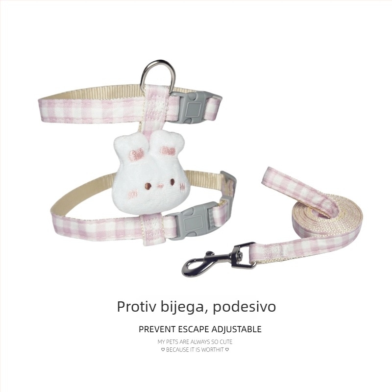 Mačji povodac i postroj u obliku I, protiv bijega - najlon
