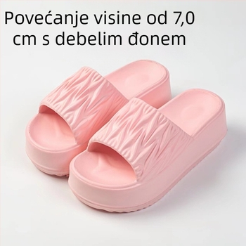 Ženske EVA sandale s debelom potplatom i visokim petama, okrugli vrh prsta, EVA gornji dio/unutarnji dio/podloga, ljeto 2025