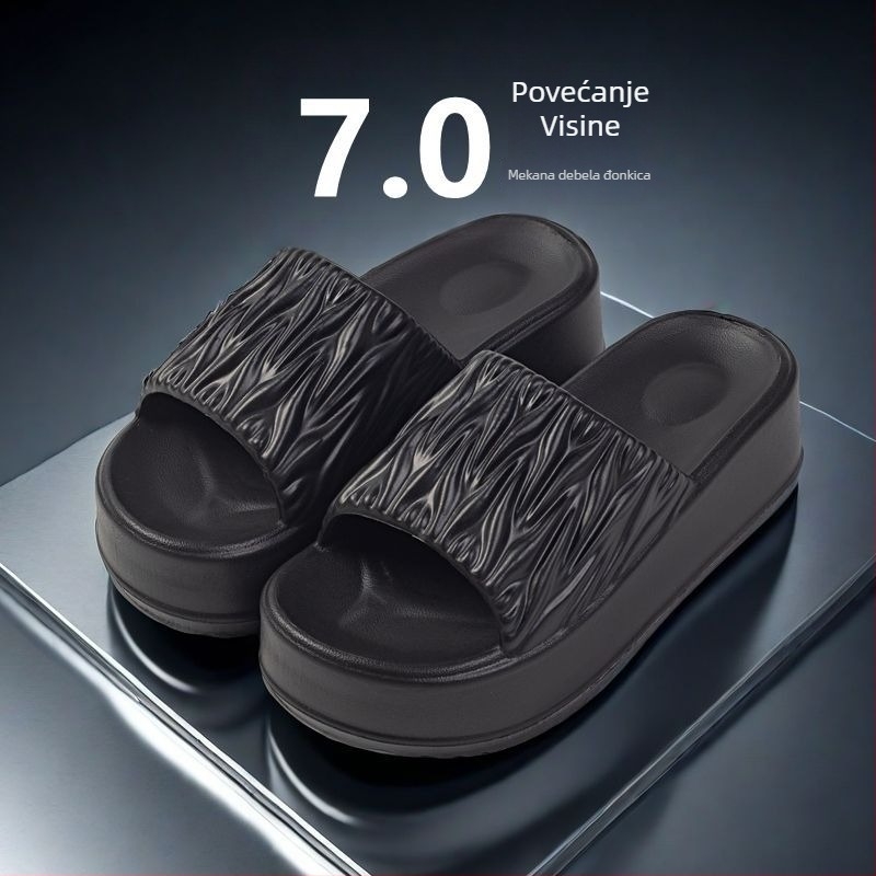 Ženske EVA sandale s debelom potplatom i visokim petama, okrugli vrh prsta, EVA gornji dio/unutarnji dio/podloga, ljeto 2025